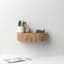 Kristie Solid Wood Block Floating Shelf with Storage-525611038