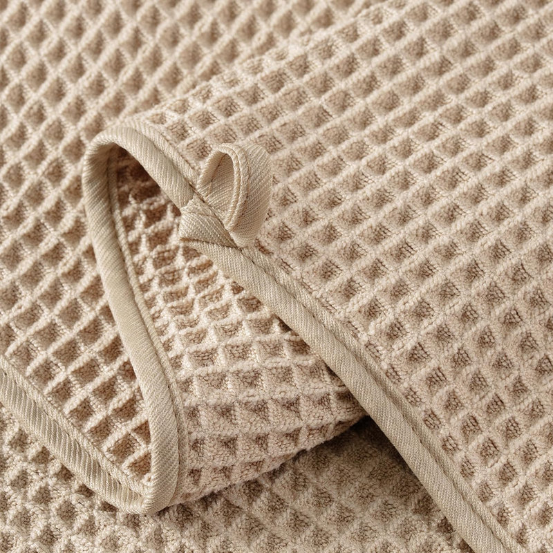 2 Pack Waffle Weave Microfiber Bath Towels 30x60 Inch OEKO-TEX Certified Soft Lint-Free Fast Drying Towels