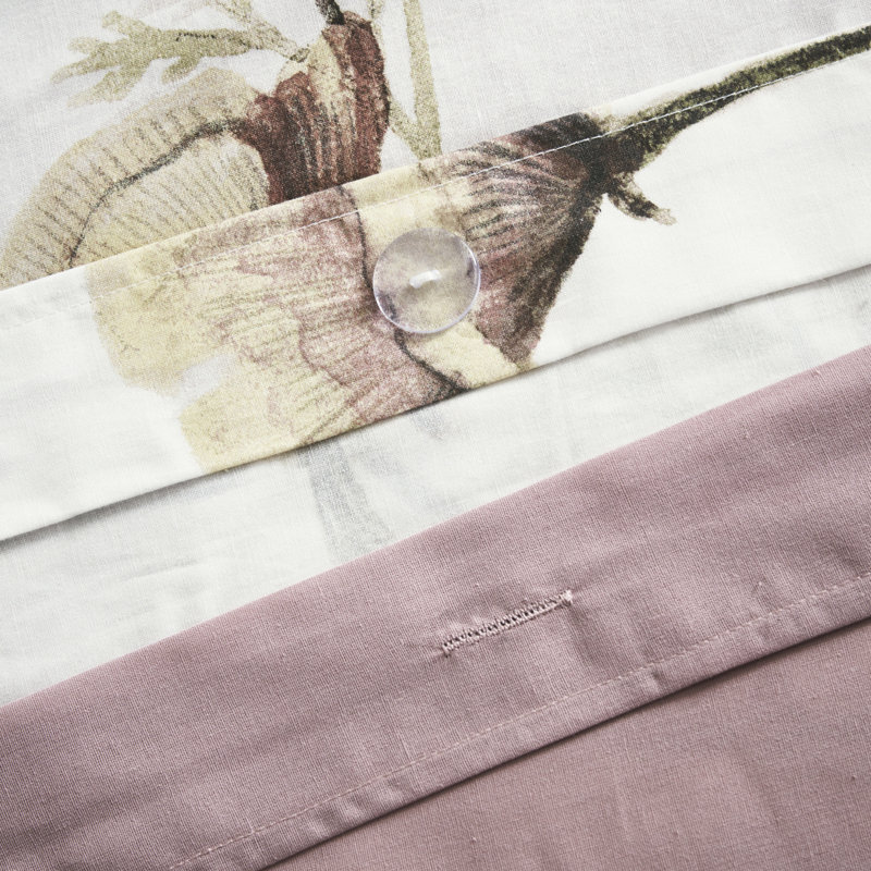 Ensemble de housse de couette 3 pièces - très grand / très grand, imprimé en coton avec motif floral, aspect doux pour la chambre à coucher, attache à boutons et coins, imprimé très grand, atmosphère élégante, fermeture, attaches,