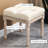 Vintage With Upholstered Seat In Beige, For Bedroom, Living Room, And More Spaces Beige Top Rustic Wood Legs, Ideal Office