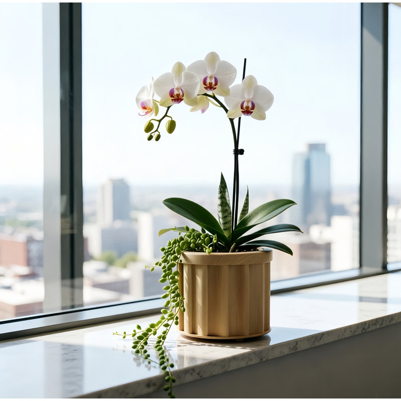 5 po H 6 po W Pot à fleurs rond en aluminium, H 5,13 po x l 6,25 po x P 6,25 po, Beige brun