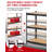 3-Tier Heavy Duty Garage Shelving Unit, Adjustable Metal Storage Rack, 1320 lbs Capacity Utility Shelf-1244759035