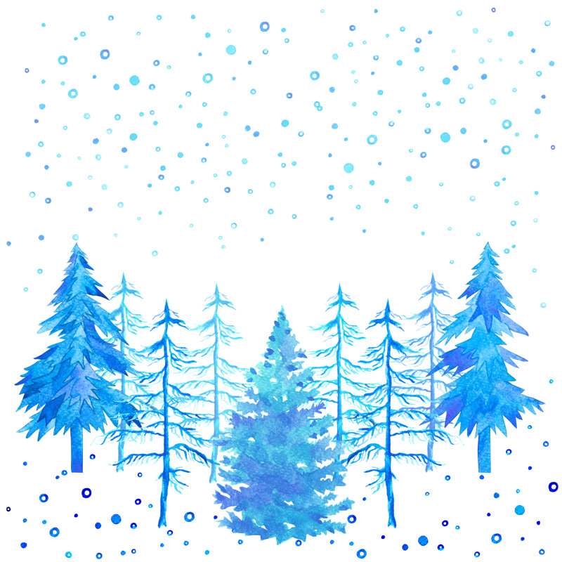 Christmas Trees by Nongnuch_L - Wrapped Canvas Print, 51cm H x 51cm W x 3.8cm D