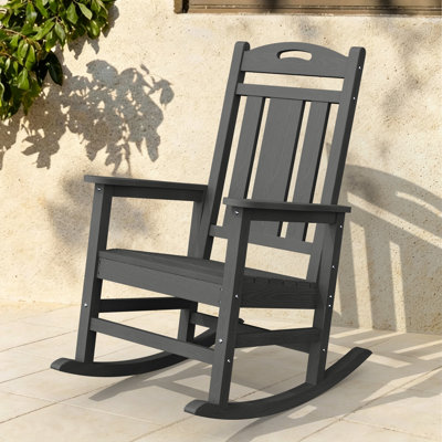 Outdoor Patio HDPE Rocking Adirondack Chair