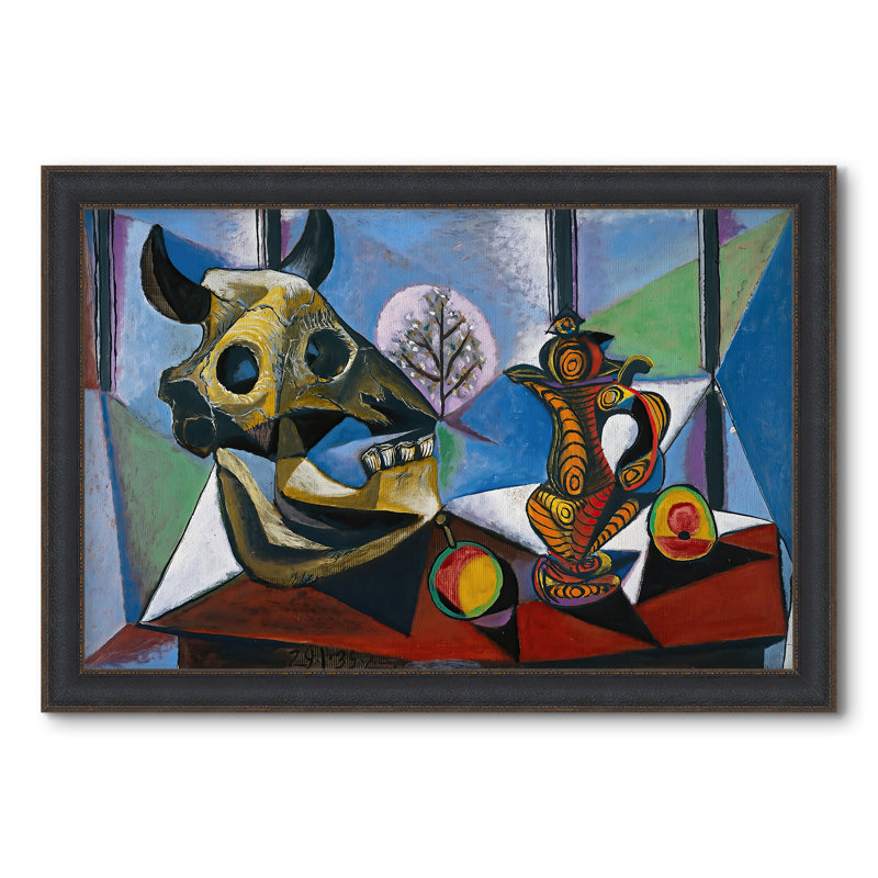Nature morte avec crâne de taureau, 1939 - Pablo Picasso - Toile encadrée sur mesure, 28 po x 40 po, Framed Canvas