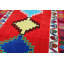 Tapis de couloir unique en coton noué à la main de style années 2000 de 2 pi 11 po x 9 pi 9 po rouge Herki