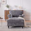 Chaise longue surdimensionnée en chenille 5 couleurs pour l'intérieur - siège large, fauteuil-lit, canapé de lecture