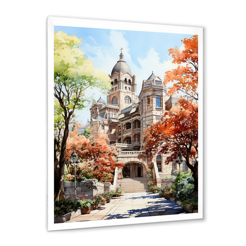 Université College Buildings, H 40 po x l 30 po x P 1,5 po, Cadre photo blanc