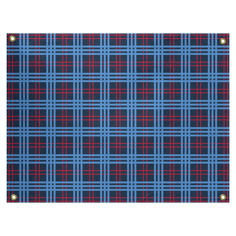Tapisserie polyester Tennessee Luxury, H 59 po x l 80 po, Marine / Rouge / Bleu
