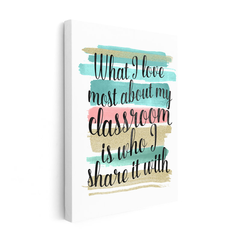 I Love Most About My Classroom, H 12 po x l 16 po, Canevas, Sans cadre