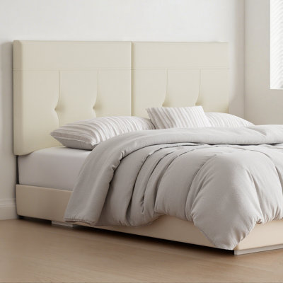 Upholstered Headboard Queen Size Faux Leather by AJWF