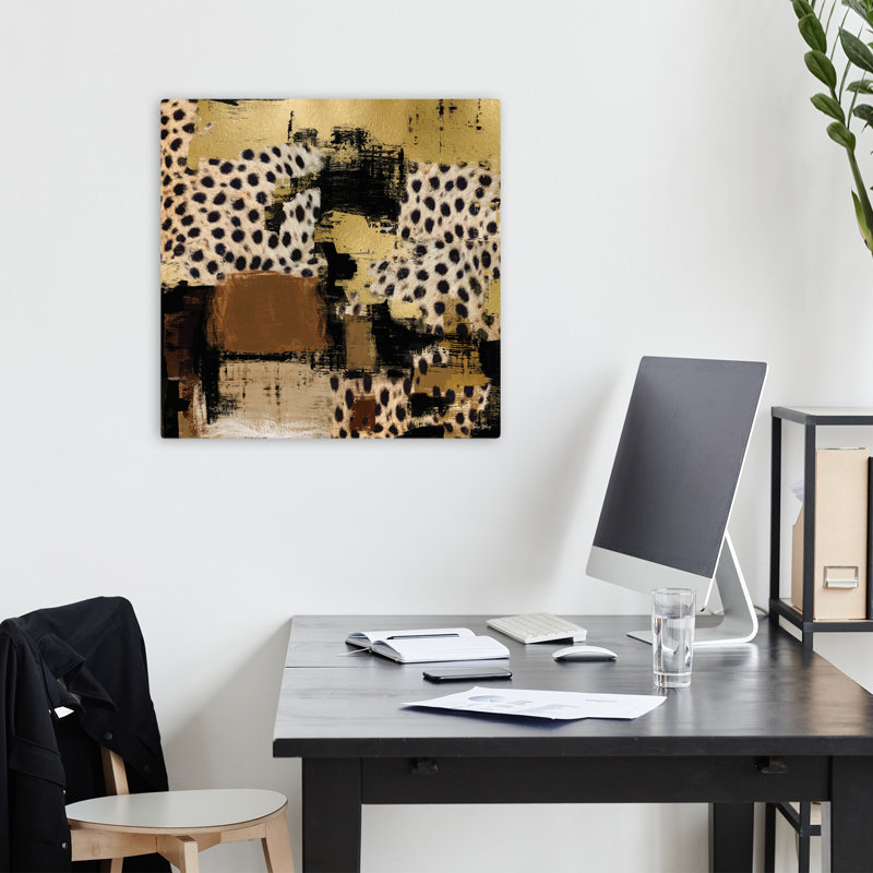 Art abstrait abstrait contemporain Safari Iii, H 18 po x l 18 po