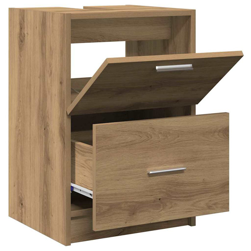 40Cm Single Bathroom Vanity Base Only, Artisan Oak