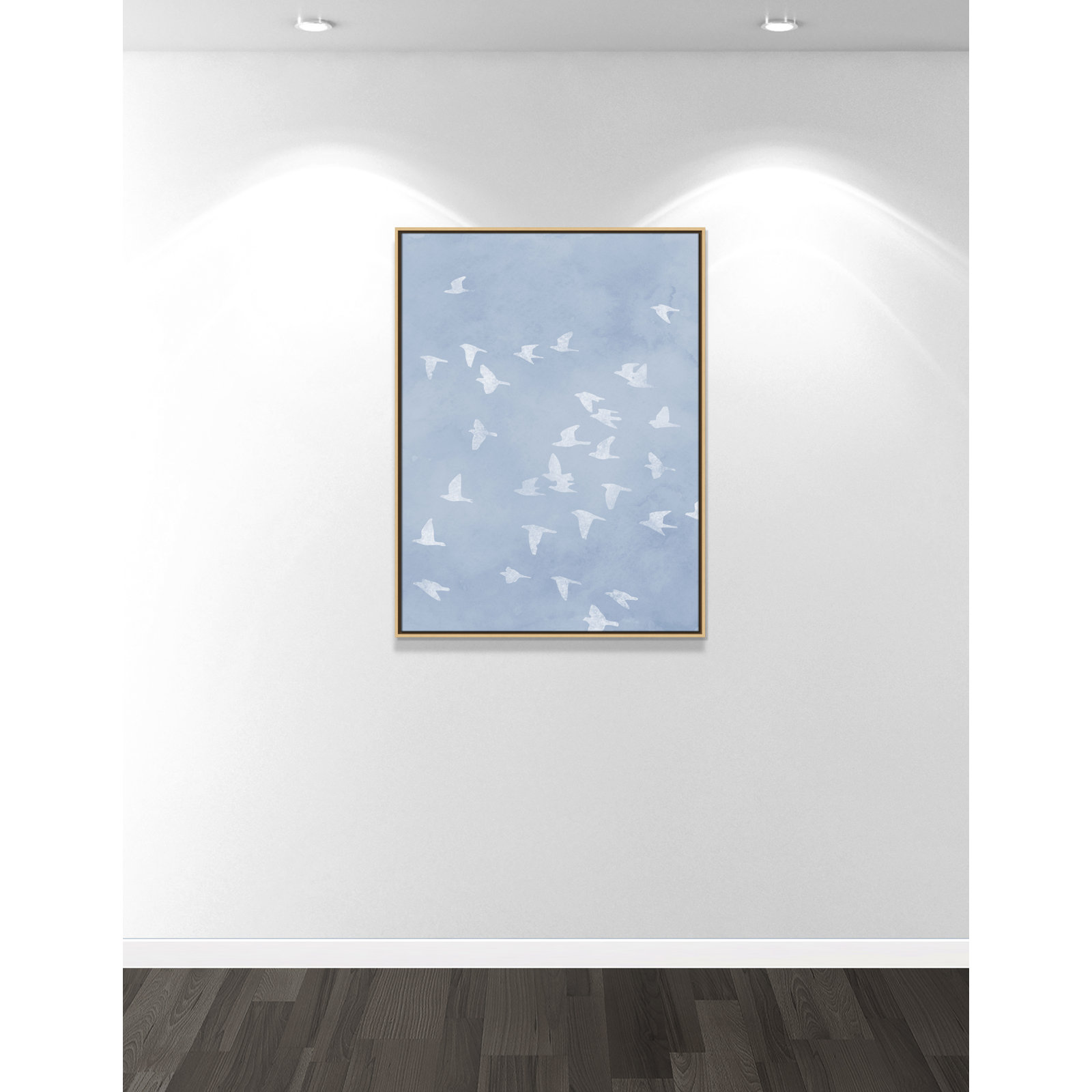 Flying Friends Print by Marcus Prime, 31.5'' W x 41.5'' H, Natural Floater