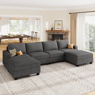 Canapé modulaire en U avec rangement Anureet