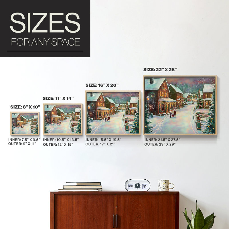 Chirstmas Art-CDL XXXVI - Reproduction encadrée - Restickable, H 8 po x l 10 po, Naturel