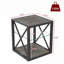 Ensemble de 2 tables de bout modernes - Verre trempé et grain de bois rustique - Industriel-955712073-955712183