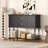 42" Vintage Entryway Table & Console Table with 2 Drawers, 2 Doors and Storage Shelf-1487419809