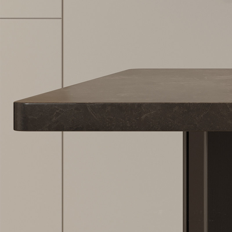 Tiarnan Metal Base Dining Table, 29.5"H x 78.7"L x 31.4"W