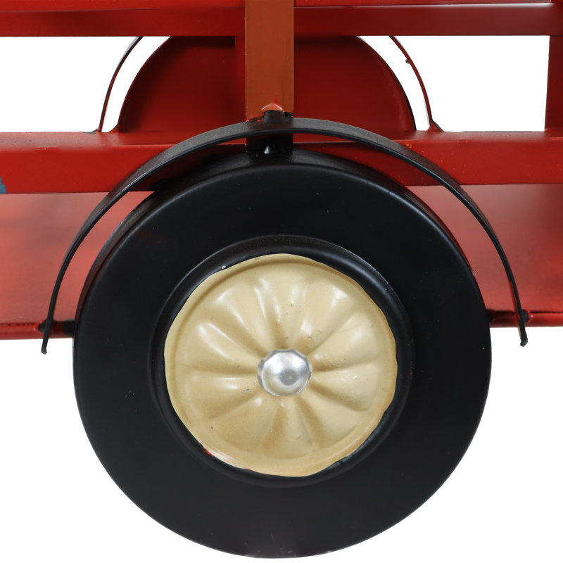  Rustic Red Truck Metal Wine Rack