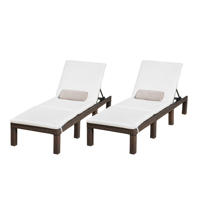 Chaise longue inclinable avec coussin Jarrah