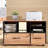 2 Drawer File Cabinet with Lock, Walnut Rolling File Cabinet for Home Office Fits Files Letter/Legal/F4/A4
