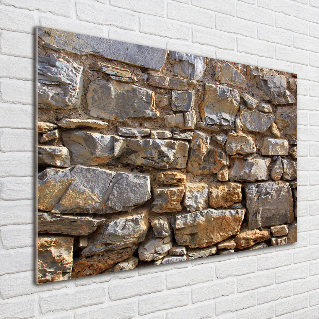 Glasbild A Stone Wall