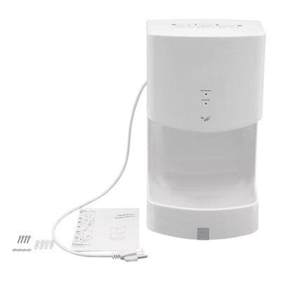 Automatic Hand Dryer with Drain Tank Infrared Sensor Wall Mounted Jet Hand Dryer Commercial High Speed Hand Dryer with Drip Tray