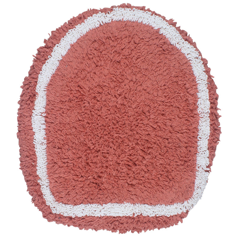 Tapis pour salle de bain Dobrinka, 18 po x 18 po (couvercle), Corail