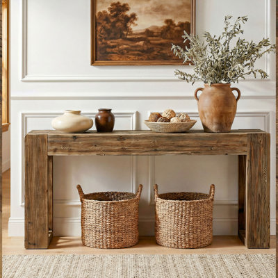 63-Inch Solid Wood Console Table