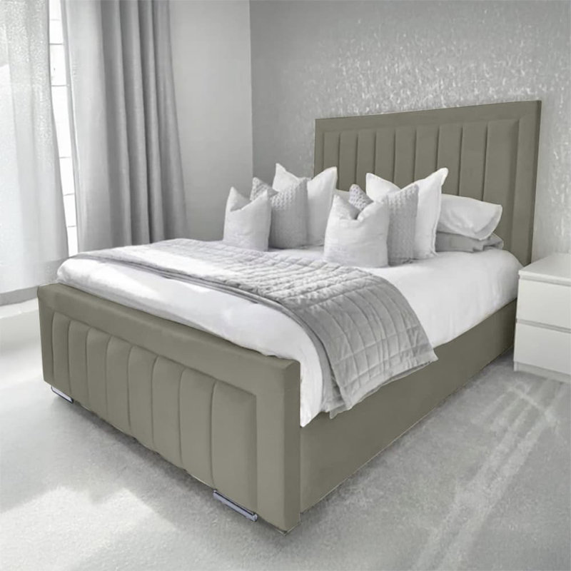 Abianna Upholstered Bed, Single (3'), Asphalt