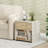 Modern Style Nightstand 2-Tier Sofa Side Bedside Table w/ Drawer & Open Shelf-1865170023