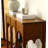 Rustic Wooden Accent Table with Three Arches