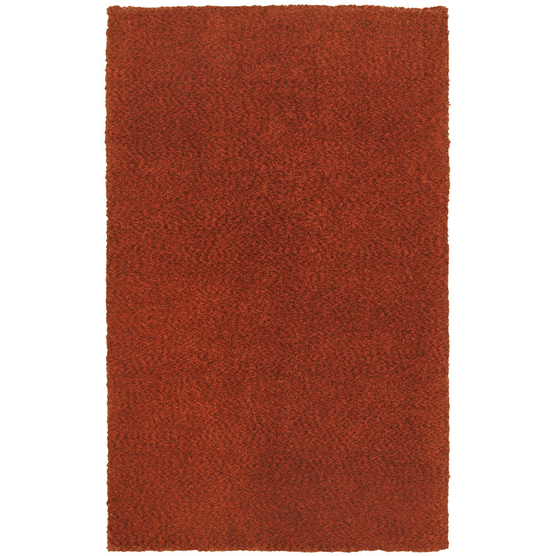 Toronto Handmade Tufted Rust Red Area Rug, Rectangle 3' x 5'