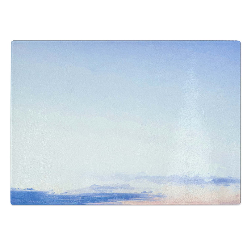Tempered Glass Sunrise in Sussex Chopping Board, 28.5 cm W x 20 cm L