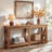 Solid Wood Console Table For Entryway, 70.9" Farmhouse Sofa Table Behind Couch With Storage Shelves For Living Room, Foyer, Hallway