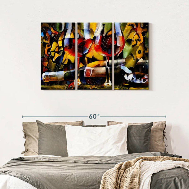 Vin, reproduction d'art sur toile, H 28 po x l 45 po x P 1,25 po