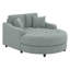 Très grande chaise longue d'intérieur moderne de 55 po, canapé-lit rembourré avec siège capitonné et coussins amovibles-510817383