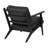 Leather Arm Chair – Fully Assembled Accent Chair with Wooden Frame for Living Room or Office