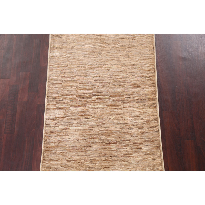 Tapis gris terre fait à la main 3 x 6 Gabbeh