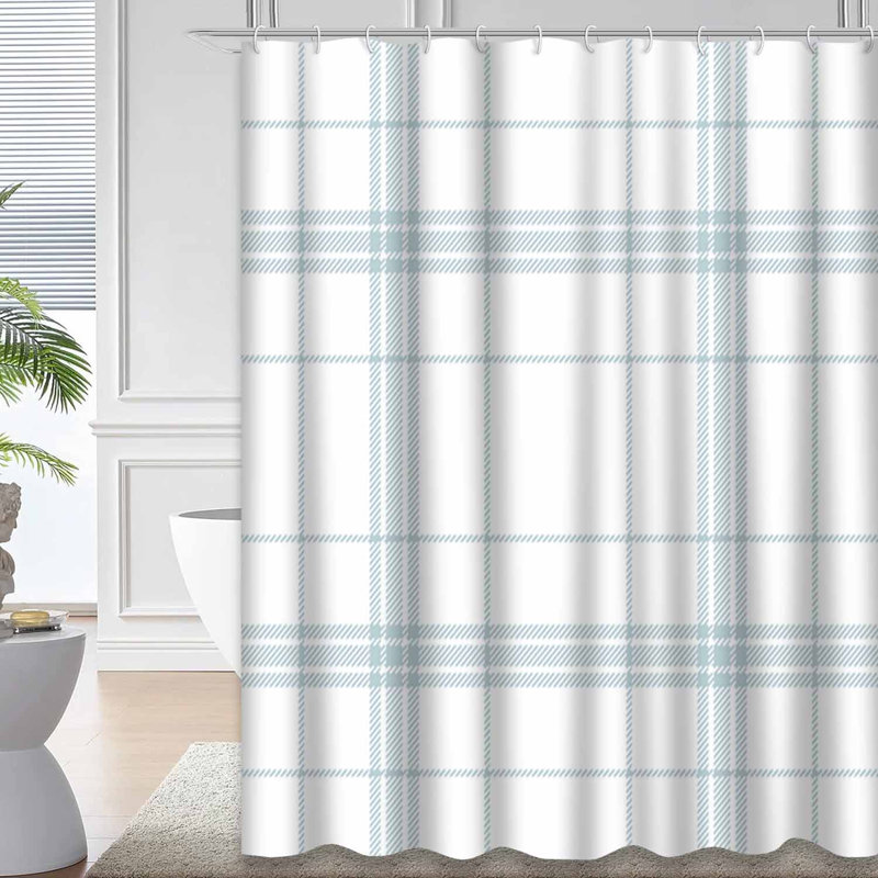 Rideau de douche Tartan, L 72 po x l 78 po