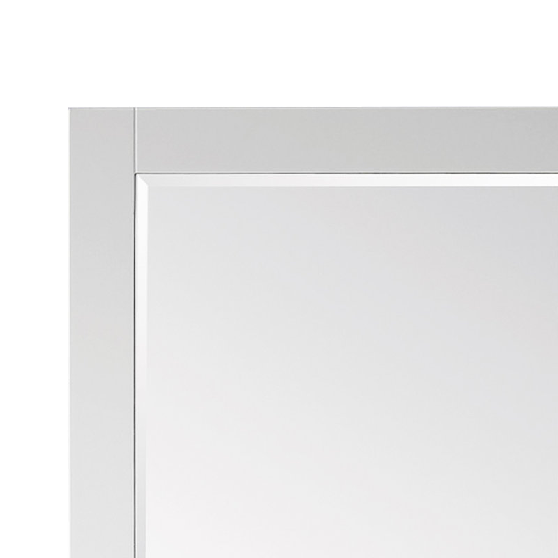 Ivy Wood Wall Mirror, 36" x 24", White