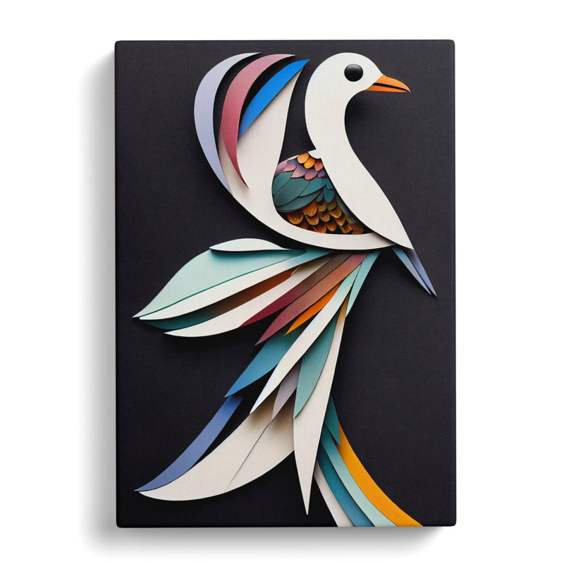 Bird Conceptual - Wrapped Canvas, 50cm H x 35cm W x 3cm D