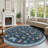 Floral Machine Washable Rug with Non-Slip Backing, Soft Thin Low Pile Non Shedding Floor Carpet, Indoor Foldable Printed Accent Mat for Living Room/Nursery/Bedroom-1752083264