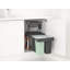 Bac de recyclage en plastique à double compartiment Sort & Go, 2,6 + 2,6 + 5,3 gallons