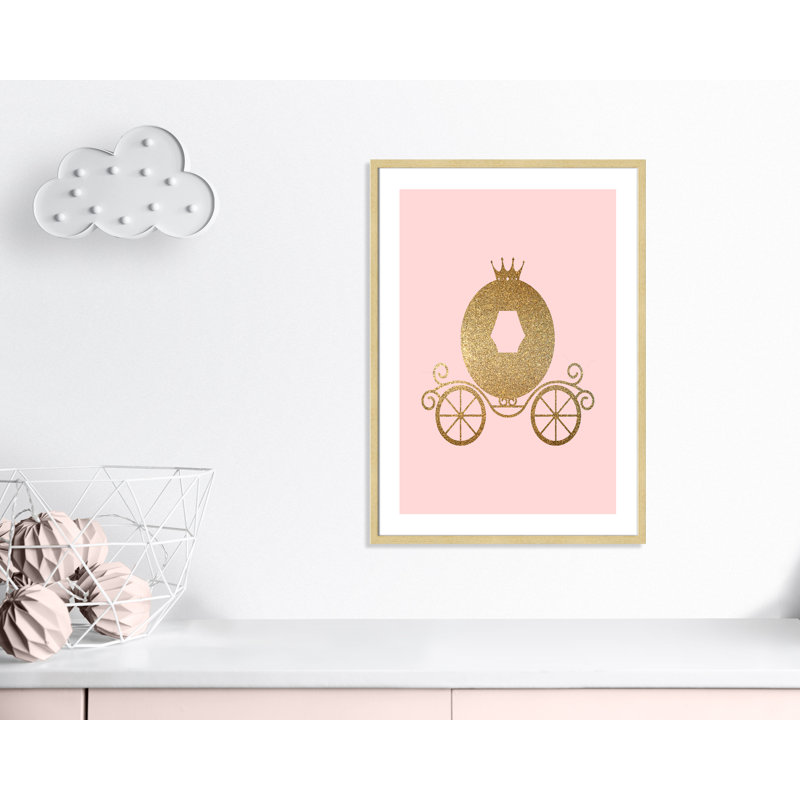 Fairy Tale Fairytale 3, impression sur papier, H 35,5 po x l 25,5 po x P 1,19 po, Cadre boîte champagne