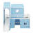 Twin Size Loft Bed With Slide Tent And Tower-952452403