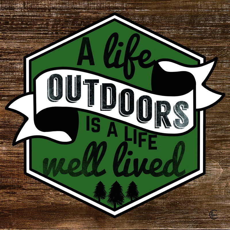 «Outdoor Life» par Fearful Made Creations - impression, H 12 po x l 12 po, Non, Toile tendue