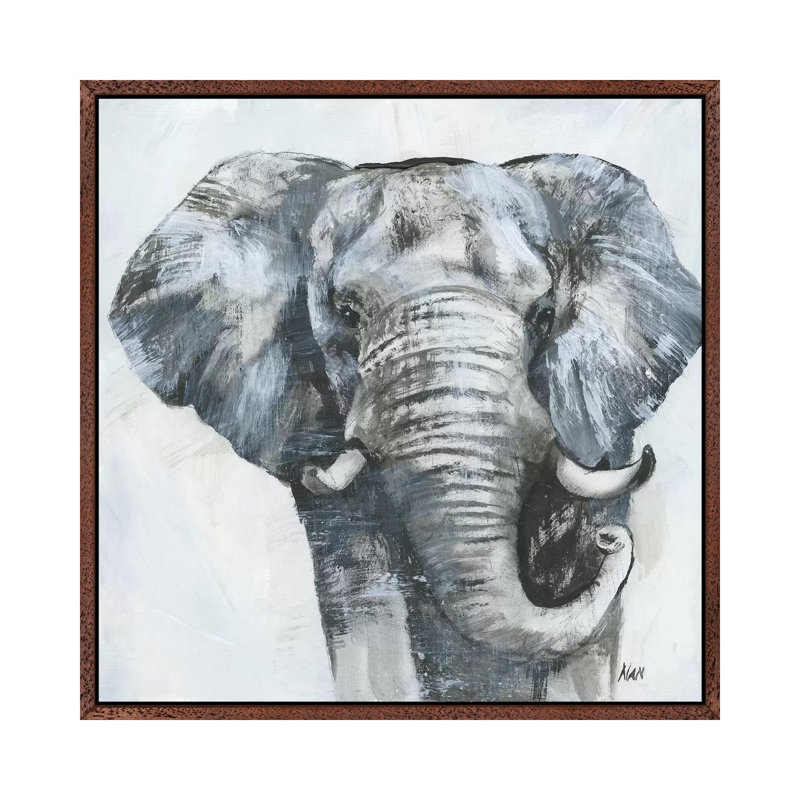 Masai Moment by Nan - Painting on Canvas, Classic Brown Wood Framed, 93.98 cm H x 93.98 cm W