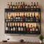 Wine Bottle & Glass Rack Black